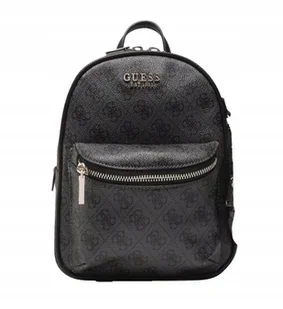 GUESS CZARNY PLECAK Z NADRUKIEM LOGO I Z KIESZONKĄ GNA - Plecaki - miniaturka - grafika 1