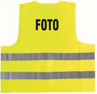 Odzież robocza - Kamizelka odblaskowa z nadrukiem FOTO rozmiar L - miniaturka - grafika 1