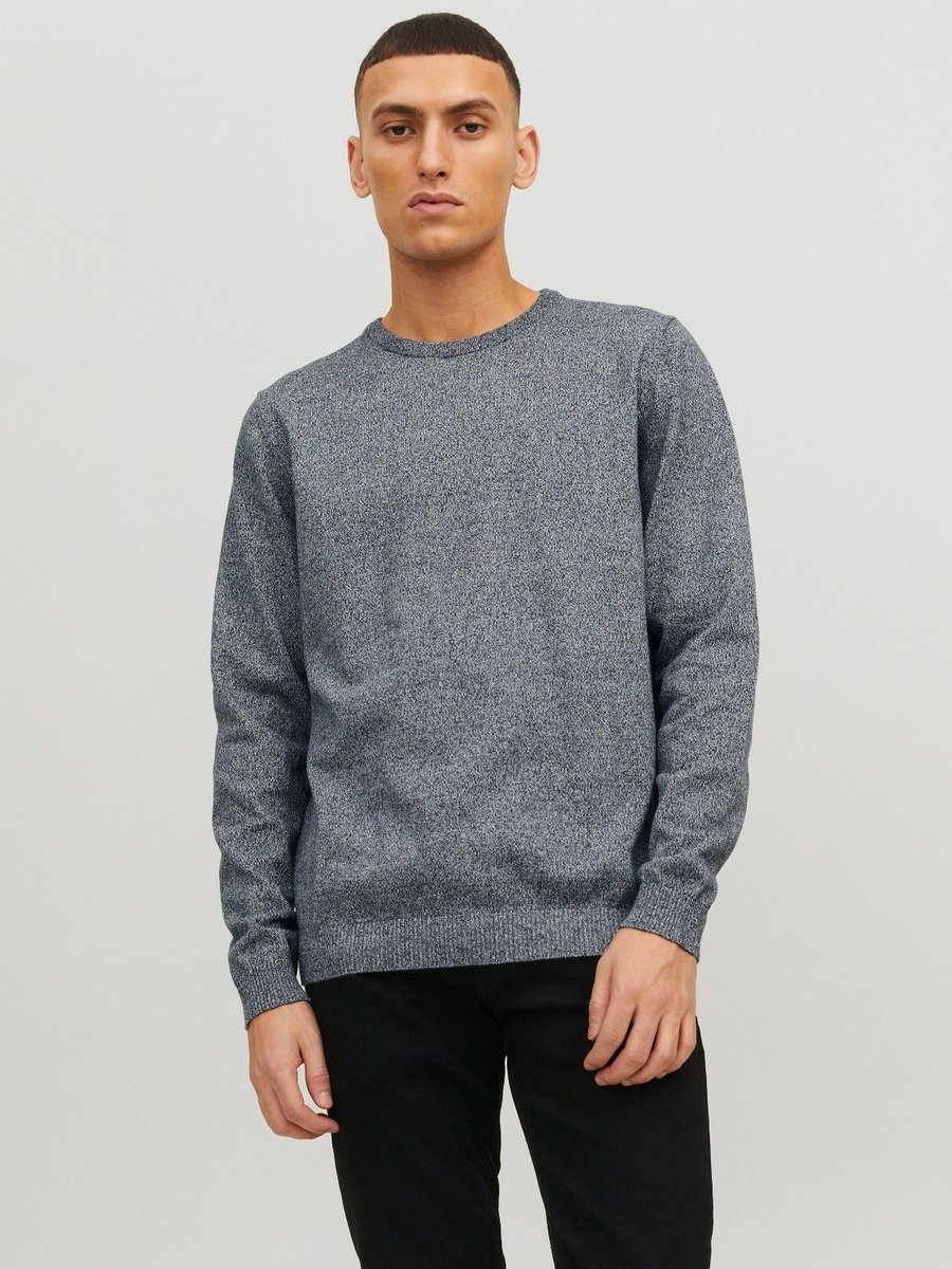 maglie uomo jack and jones 12137190 basic knit navy blazer/twisted