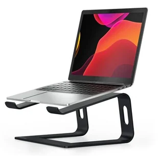 Crong AluBench – Aluminiowa podstawka do laptopa (czarny) - Torby na laptopy - miniaturka - grafika 1