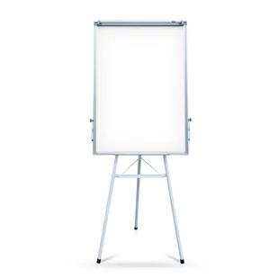 Flipchart na trójnogu, suchościeralny magnetyczny, rama aluminiowa, 70x100 cm - Tablice i flipcharty - miniaturka - grafika 1