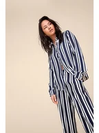 Spodnie sportowe damskie - Vila Spodnie w kolorze granatowo-białym - miniaturka - grafika 1