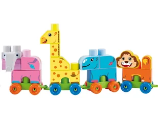 Ecoiffier Pociąg ze zwierzętami w zoo 7600007840 - Klocki - miniaturka - grafika 6