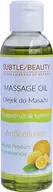 Olejki i świece do masażu - Subtle Beauty Antycellulite Naturalny olejek do masażu Grapefruit/ Lemon 140ml - miniaturka - grafika 1