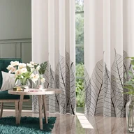 Zasłony - Zasłona LIŚCIE Velvet na przelotkach 140x250cm s710 - miniaturka - grafika 1