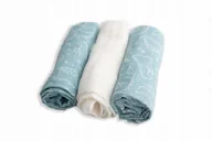 Pieluchy - Pielucha MUSLIN DESIGN druk 3 pak, roz. 70x80 - miniaturka - grafika 1