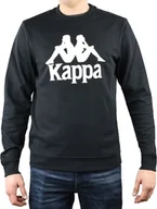 Bluzy męskie - Kappa Bluza męska Sertum Rn Sweatshirt czarna r. L 703797-19-4006 - miniaturka - grafika 1