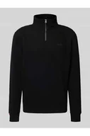Bluzy męskie - Bluza z kołnierzem zapinanym i wyhaftowanym logo - Superdry - miniaturka - grafika 1