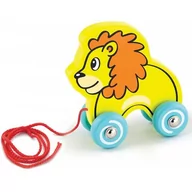 Zabawki interaktywne dla dzieci - Viga Toys Viga drewniany lew do ciągnięcia - miniaturka - grafika 1