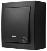 Klawisze i ramki - Simon Aquaclick Przycisk dzwonek z podświetleniem, 10 AX, 250 V czarny ACD1L/49 - miniaturka - grafika 1