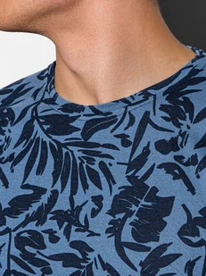 T-shirt męski z nadrukiem - granatowy S1170 - Koszulki męskie - miniaturka - grafika 2