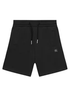 Spodenki damskie - Calvin Klein Jeans Szorty sportowe Mini Badge IU0IU00704 M Czarny Regular Fit - miniaturka - grafika 1