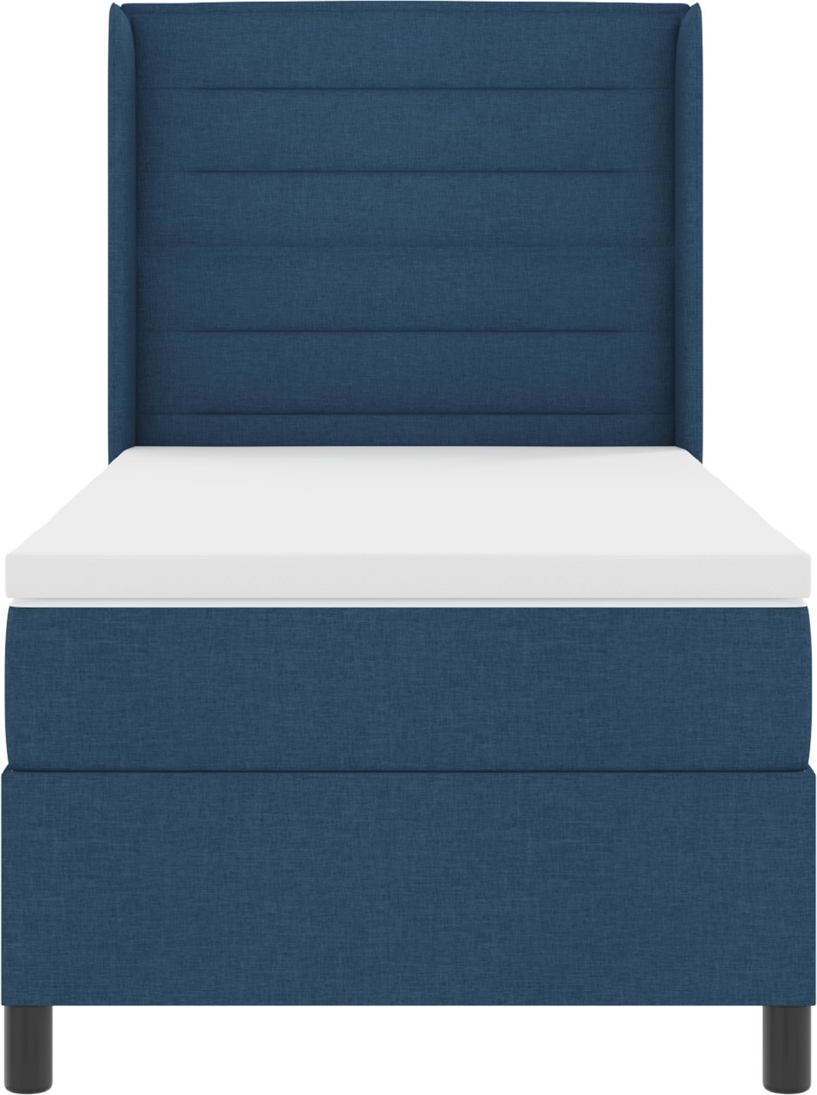 Nie takie zwykłe łóżko Box Spring vidaXL z materacem, Niebieskie 90x200 cm, z tkaniny