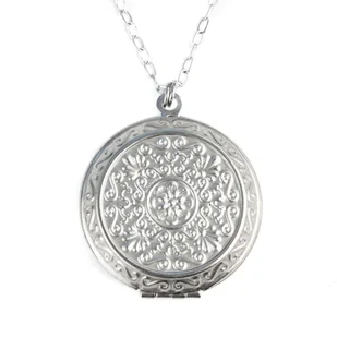 Naszyjnik z sekretnikiem ornamenty, stal chirurgiczna / JG. Projekt - Naszyjniki - miniaturka - grafika 1