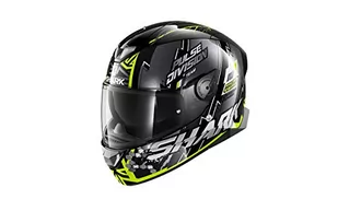 SHARK Męski kask motocyklowy NC, czarny/żółty/szary, L - Kaski motocyklowe - miniaturka - grafika 1