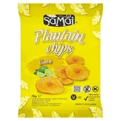 Kuchnie świata - Samai Chipsy z zielonych bananów z limonką 70 g - miniaturka - grafika 1