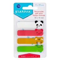 Szkolne artykuły papiernicze - Zakładki indeksujące 55x15mm 4x20K zwierzęta - miniaturka - grafika 1