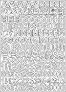 Zestawy piśmiennicze - Litery i cyfry samoprzylepne białe 4cm arkusz 250 znaków - miniaturka - grafika 1