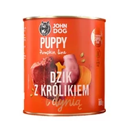 Mokra karma dla psów - JohnDog Pumpkin Junior Dzik z królikiem 800g - miniaturka - grafika 1