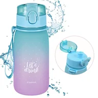 Bidony dla dzieci - Kolorowy ombre bidon z ustnikiem, bidon na wodę, plastikowy 400 ml - miniaturka - grafika 1