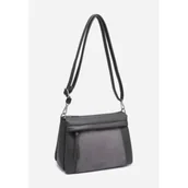 Torebki damskie - Modna Elegancka Listonoszka Torebka Damska LUIGISANTO Szara Z Zamszem - miniaturka - grafika 1
