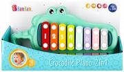 Instrumenty muzyczne dla dzieci - BamBam, Pianinko krokodylek 2w1, Bam Bam, 492794 - miniaturka - grafika 1