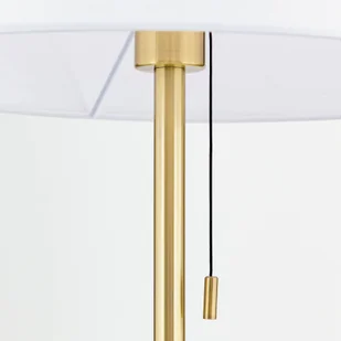Tekstylna lampa stojąca Ludwig, stary mosiądz - Lampy stojące - miniaturka - grafika 4