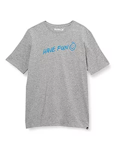 Hurley Hurley Chłopcy B Have Fun Ss T-Shirt szary Ciemnoszary nakrapiany 13 Jahre CT1959 - Koszulki dla chłopców - miniaturka - grafika 1