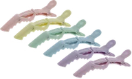 Ozdoby do włosów - Efalock Shark, klipsy oddzielające, kolory pastelowe, 1szt. każdego koloru - miniaturka - grafika 1