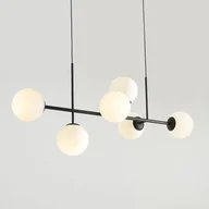 Lampy sufitowe - Fin lampa wisząca 6-punktowa czarna 1120K1 - miniaturka - grafika 1