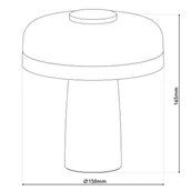 Lampy stojące - Näve Lampa stołowa LED Pilu, miętowa, wysokość 16,5 cm metal touchdim - miniaturka - grafika 1