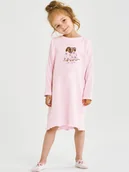 Piżamy dla dziewczynek - Dziewczęca koszula z dł. Rękawem Jasmina różowa Taro r.104 - miniaturka - grafika 1