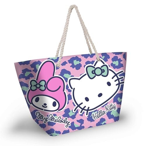 Karactermania Sanrio Hello Kitty Safari-Soleil torba plażowa, różowa, 52 x 37 cm, Różowy Hello Kitty, Jeden rozmiar, Soleil torba plażowa Sanrio