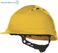 Akcesoria BHP - DELTAPLUS QUARTZ UP IV HEŁM BUDOWLANY WENTYLOWANY Z POLIPROPYLENU, Z REGULACJĄ ROTOR , +50C/-30C*, MM* (ŻÓŁTY, REG) - miniaturka - grafika 1