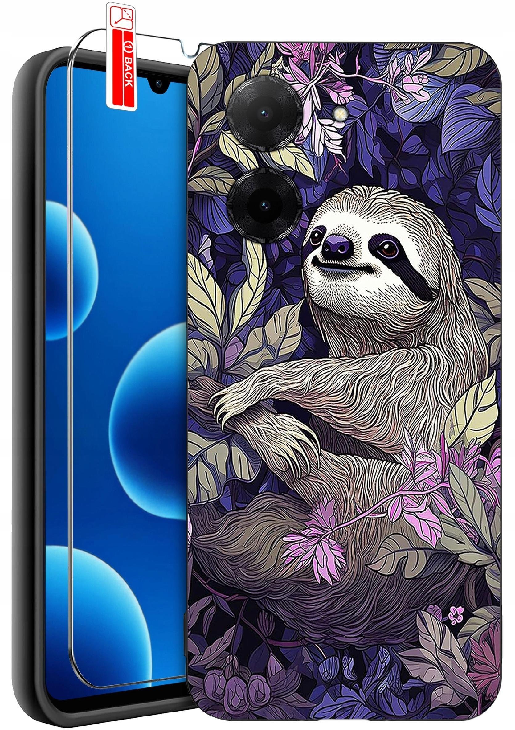 ETUI do Xiaomi Redmi A5 WZORY SILIKONOWE MATT CASE + SZKŁO 9H