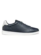 Trampki męskie - Geox Skórzane sneakersy w kolorze granatowo-białym - miniaturka - grafika 1