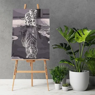 Malowanie po numerach obraz 50x40cm kot i tygrys - Kolorowanki, wyklejanki - miniaturka - grafika 12