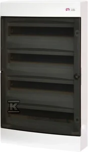 Obudowa natynkowa 4 rzędy po 18 mod. drzwi transparentne ECT 4X18PT-S - Rozdzielnie elektryczne - miniaturka - grafika 1
