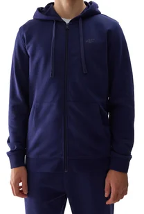 Bluza męska 4F Sportowa Rozpinana z kapturem granatowa - Bluzy męskie - miniaturka - grafika 1