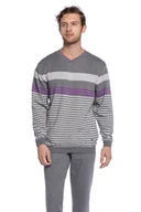 Piżamy męskie - Piżama męska IGNACIO M Szary - miniaturka - grafika 1