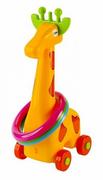 Zabawki zręcznościowe - Żyrafa Na Kółkach Ringo Serso Obręcze Gra 32 CM - miniaturka - grafika 1