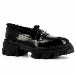 Mokasyny damskie z futerkiem CARINII - Carinii - Mokasyny damskie - miniaturka - grafika 1