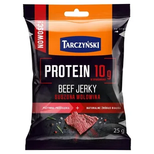 Tarczyński Protein Suszona wołowina 25 g - Kiełbasa i wędliny - miniaturka - grafika 1