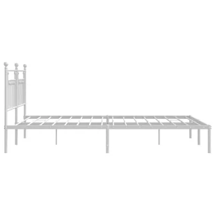 Metalowa rama łóżka z wezgłowiem, biała, 160x200 cm Lumarko! - Inne meble do sypialni - miniaturka - grafika 8