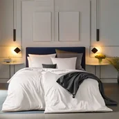 Pościel - Pościel Mako Satin Biała 7844/100 Valetta : Kolor - 100/weiss, Wymiary - 160/200+2X70/80 - miniaturka - grafika 1