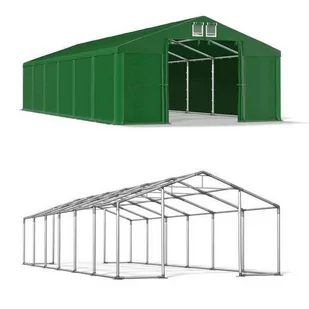 Namiot Magazynowy Całoroczny 6x12x2 Zielony WINTER MSD - Altany ogrodowe - miniaturka - grafika 1