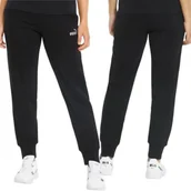 Spodnie sportowe damskie - Sportowe spodnie damskie Puma czarne i modne joggery dresowe M - miniaturka - grafika 1
