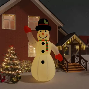 vidaXL Nadmuchiwany bałwan z oświetleniem LED, 455 cm - Ozdoby bożonarodzeniowe - miniaturka - grafika 1