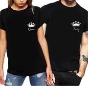 Moda i Uroda OUTLET - Koszulka Dla Par na święto zakochanych King i Queen korona - miniaturka - grafika 1