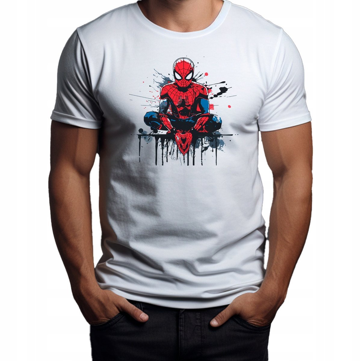 Nowoczesna Koszulka T-Shirt ''Spiderman'' Bawełna L